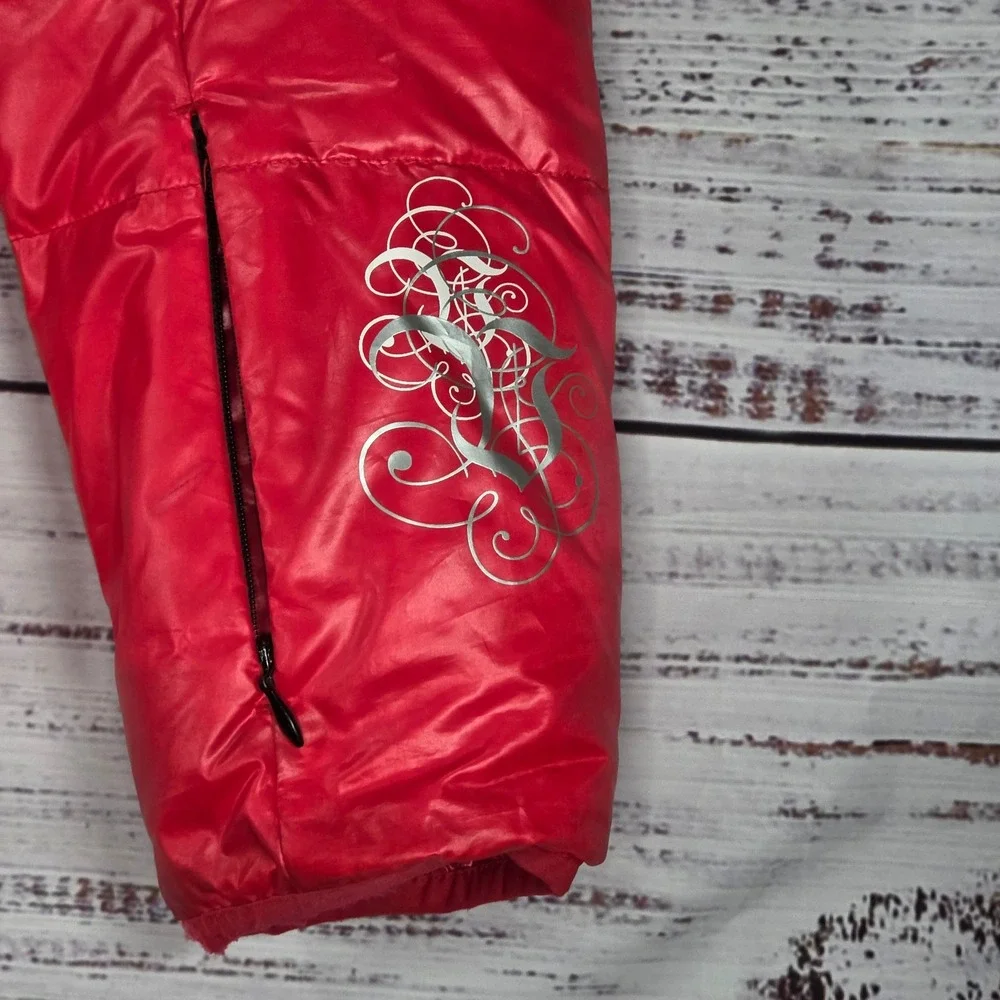 Volkl Puffer Jacket Kids Size 6 Red Goose Down Insulated Winter Coat Ski Outdoor